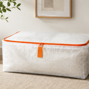Housse de Rangement Transparente avec Fermeture Éclair – Organisateur pour Couettes, Vêtements et Linge